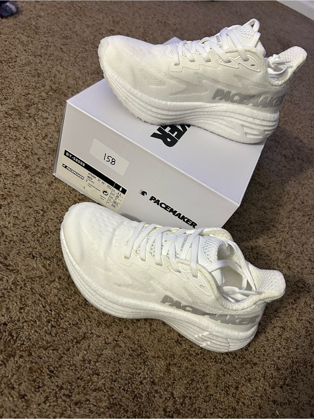 Women's All-White Athletic Running Shoes